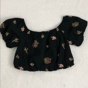 American eagle off the shoulder crop top